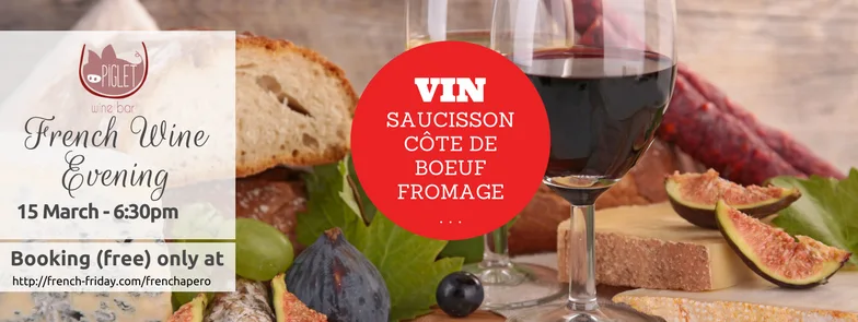 Affiche de la French Wine Evening de mars 2018 à Dublin