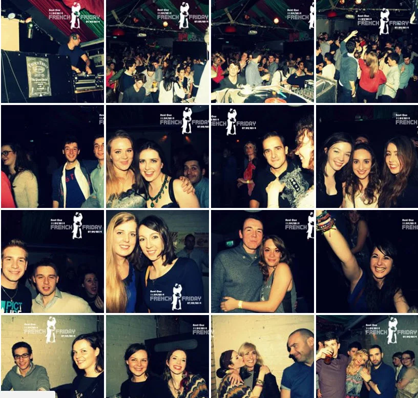 Montage de photos des soirées French Friday à Dublin